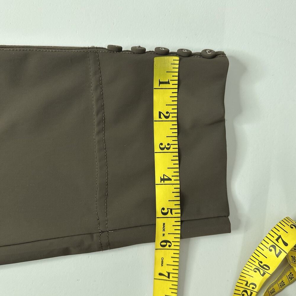 IC Connie K Pants Womens Medium Brown Tan Pull on‎ Crop Stretch Slinky Art - Picture 12 of 13
